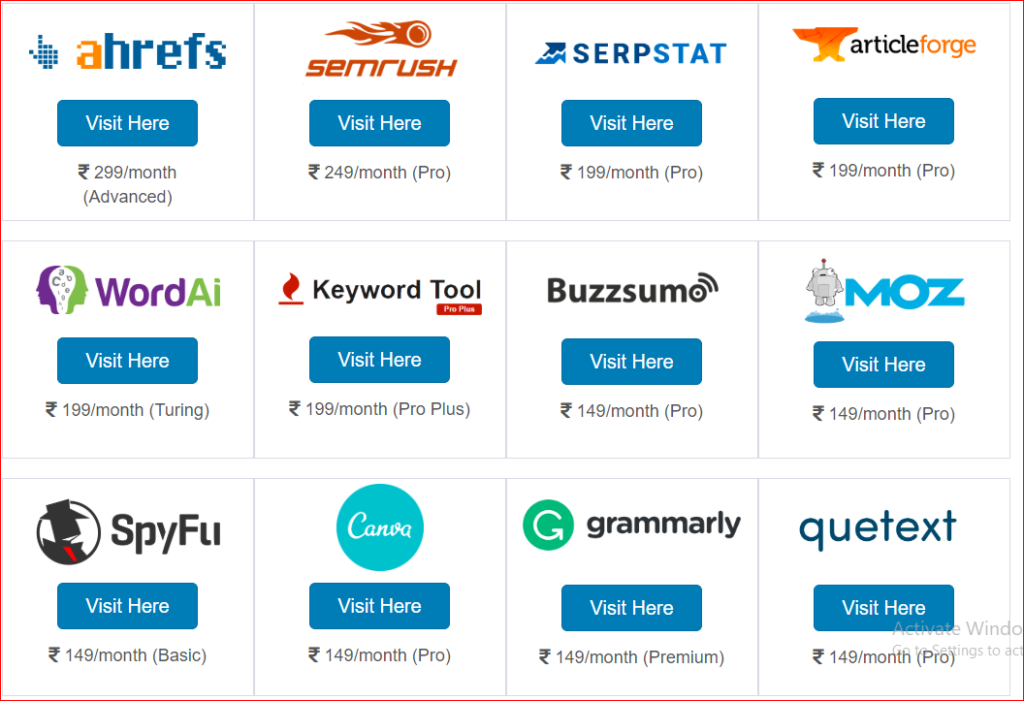 Premium SEO tools